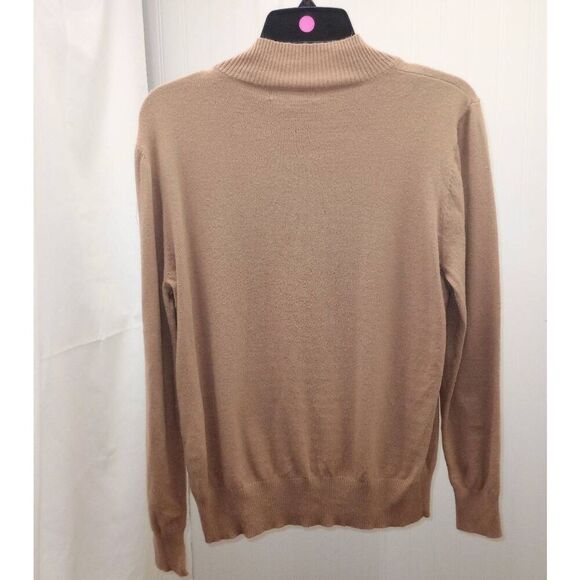 Love tree mock neck tan sweater. Size large - Picture 2 of 4